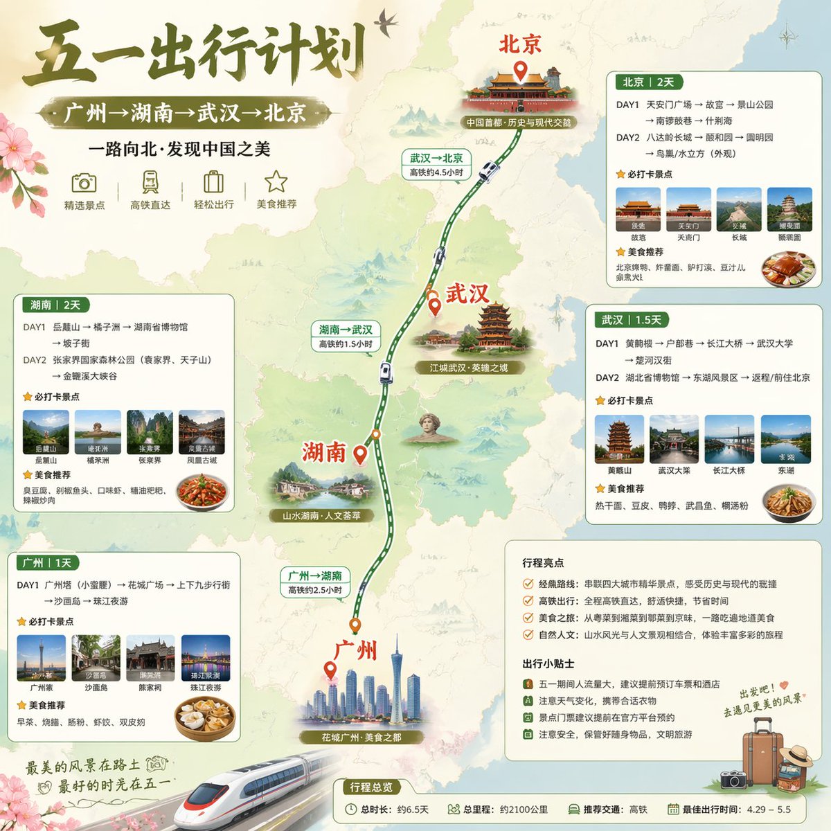 China May Day Rail Travel Infographic - esempio di prompt GPT Image 2