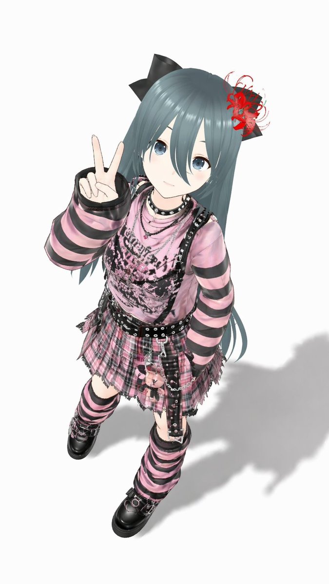 Punk Pink Anime Girl Full-Body Render - GPT Image 2 prompt example