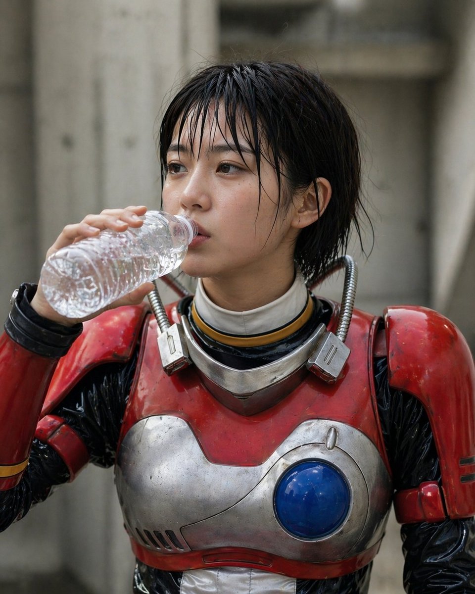 Retro Tokusatsu Armor Candid Portrait - GPT Image 2 Prompt-Beispiel