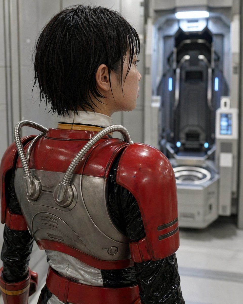 Retro Sci-Fi Armor Back View - GPT Image 2 Prompt-Beispiel