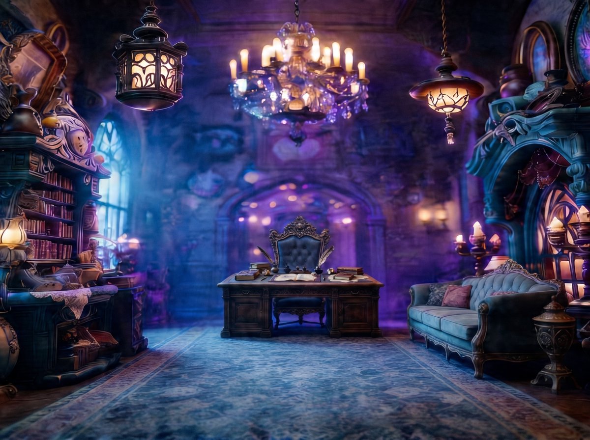 Enchanted Gothic Study Interior - GPT Image 2 Prompt-Beispiel
