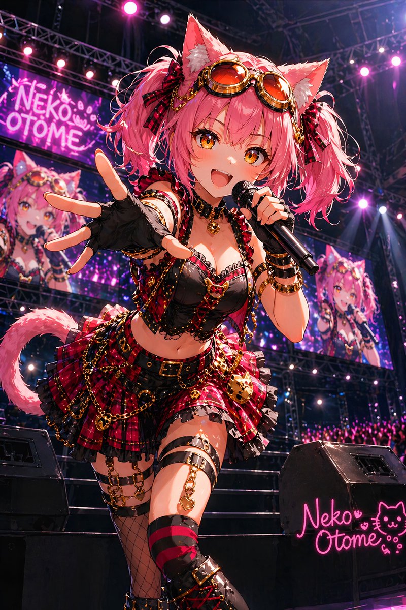 Catgirl Idol Concert Stage - GPT Image 2 Prompt-Beispiel