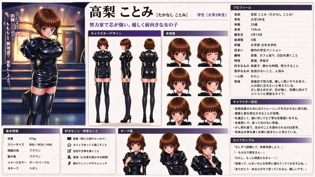 Anime Character Profile Sheet - GPT Image 2 prompt example