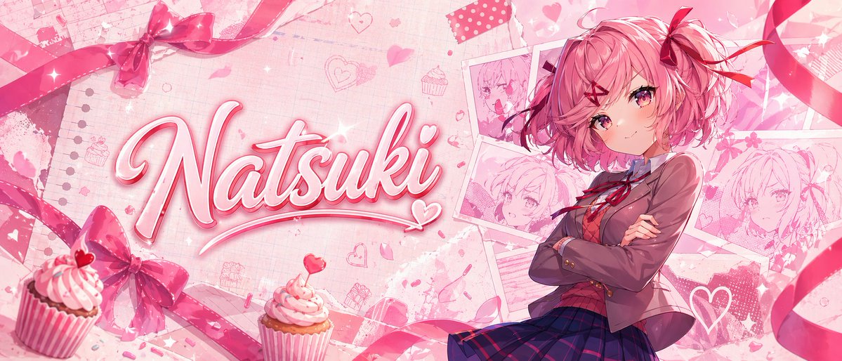 Pink Anime Natsuki Banner - esempio di prompt GPT Image 2