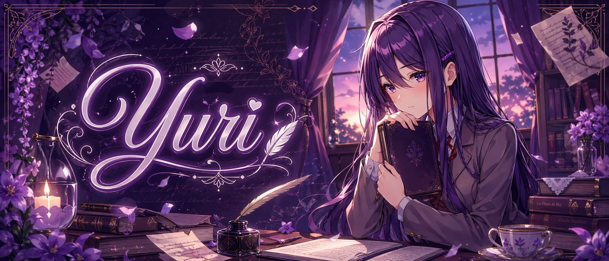 Purple Anime Yuri Banner - esempio di prompt GPT Image 2