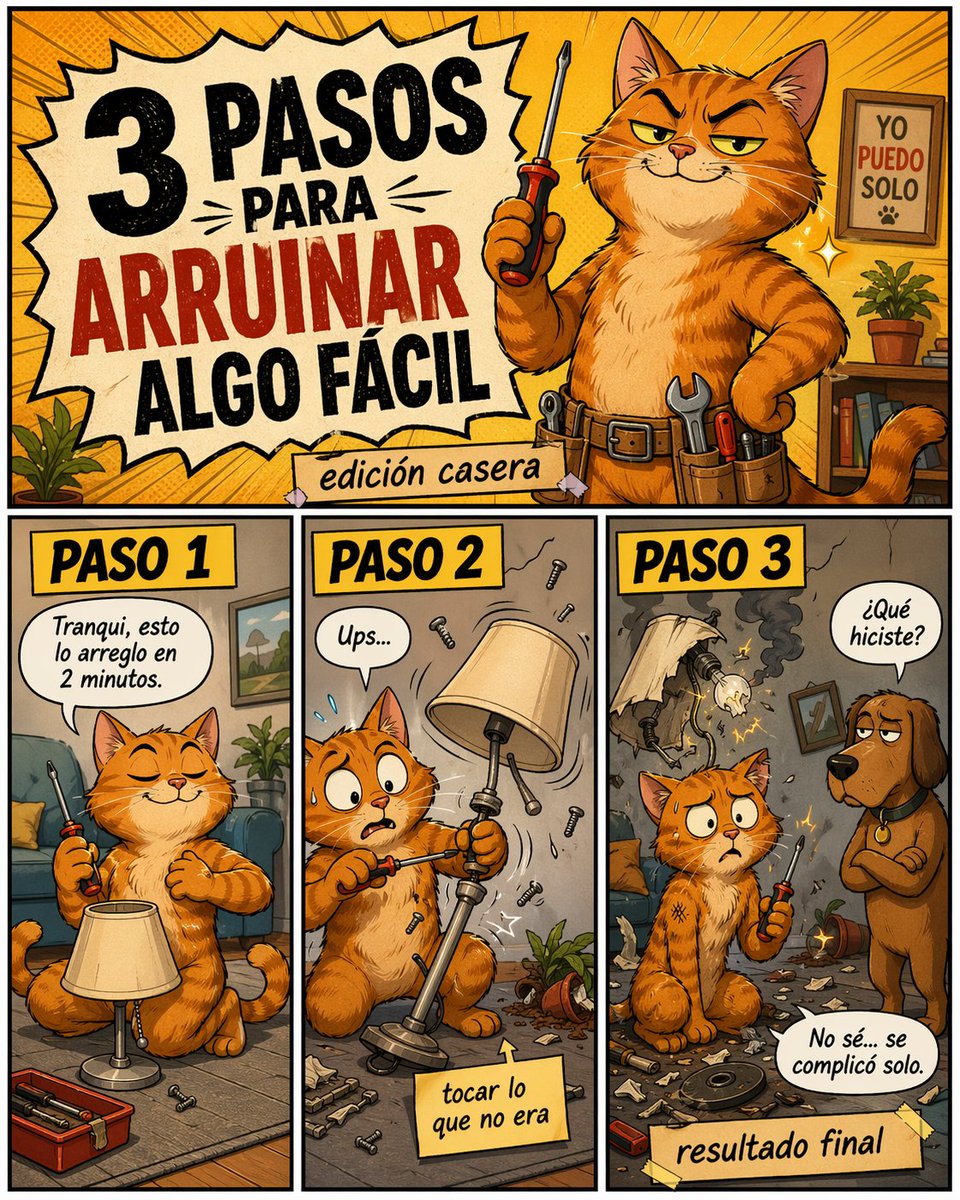 Funny DIY Disaster Cat Comic - GPT Image 2 prompt example