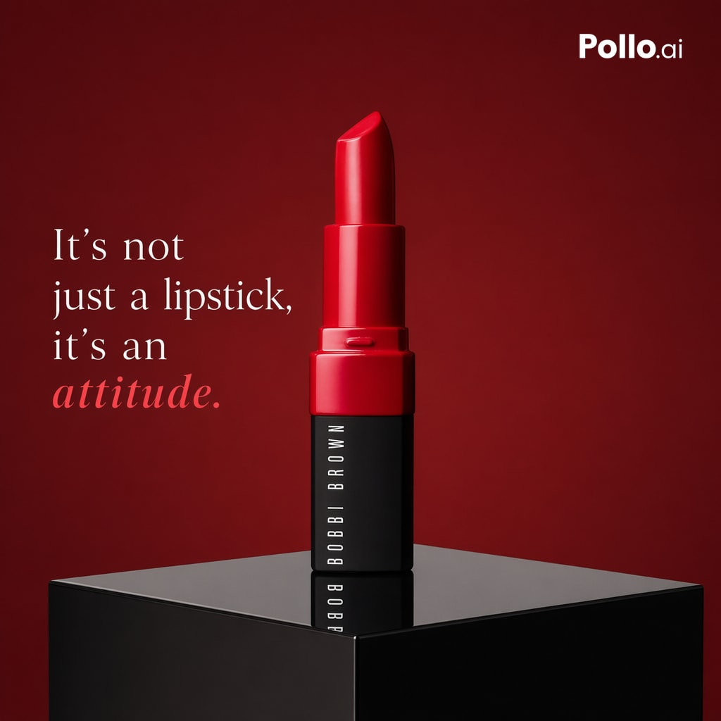 Luxury Red Lipstick Ad Poster - GPT Image 2 Prompt-Beispiel