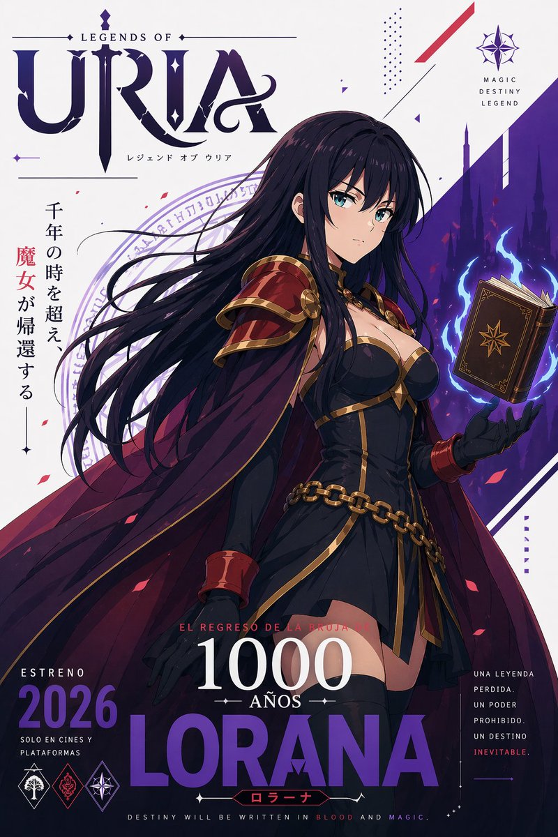 Fantasy Anime Witch Movie Poster - GPT Image 2 prompt example