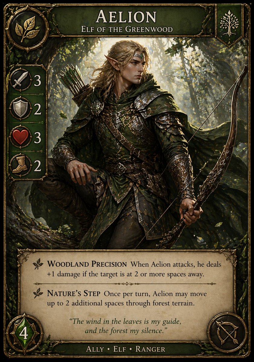 Fantasy Elf Ranger Trading Card - GPT Image 2 prompt example