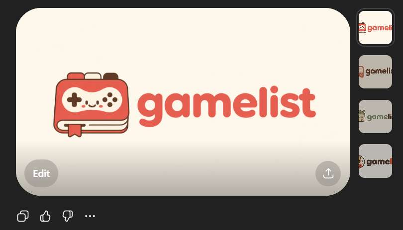 Cute Gamelist App Logo Mockup - GPT Image 2 prompt example