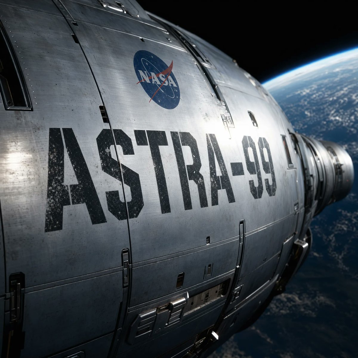 NASA Spacecraft Hull in Orbit - GPT Image 2 prompt example