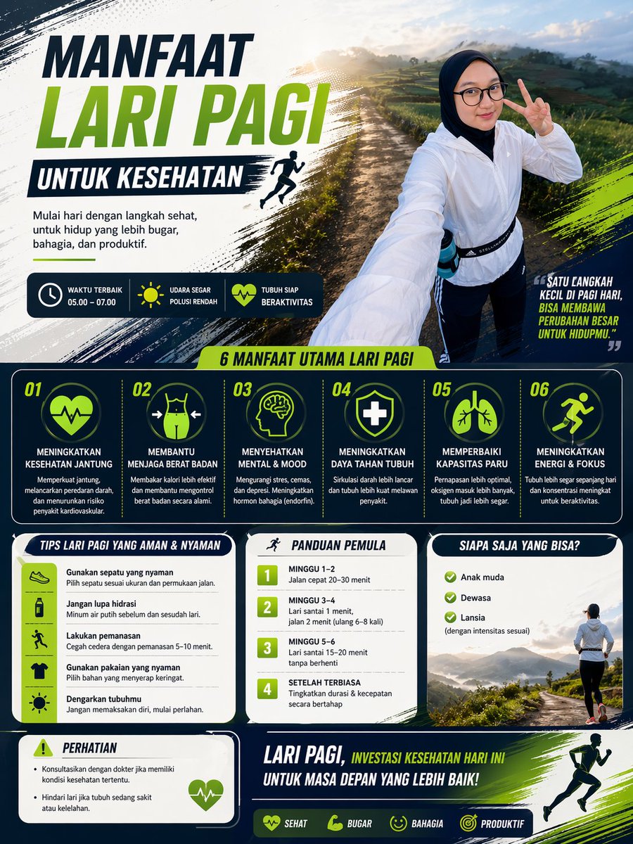 Morning Run Benefits Infographic - GPT Image 2 Prompt-Beispiel