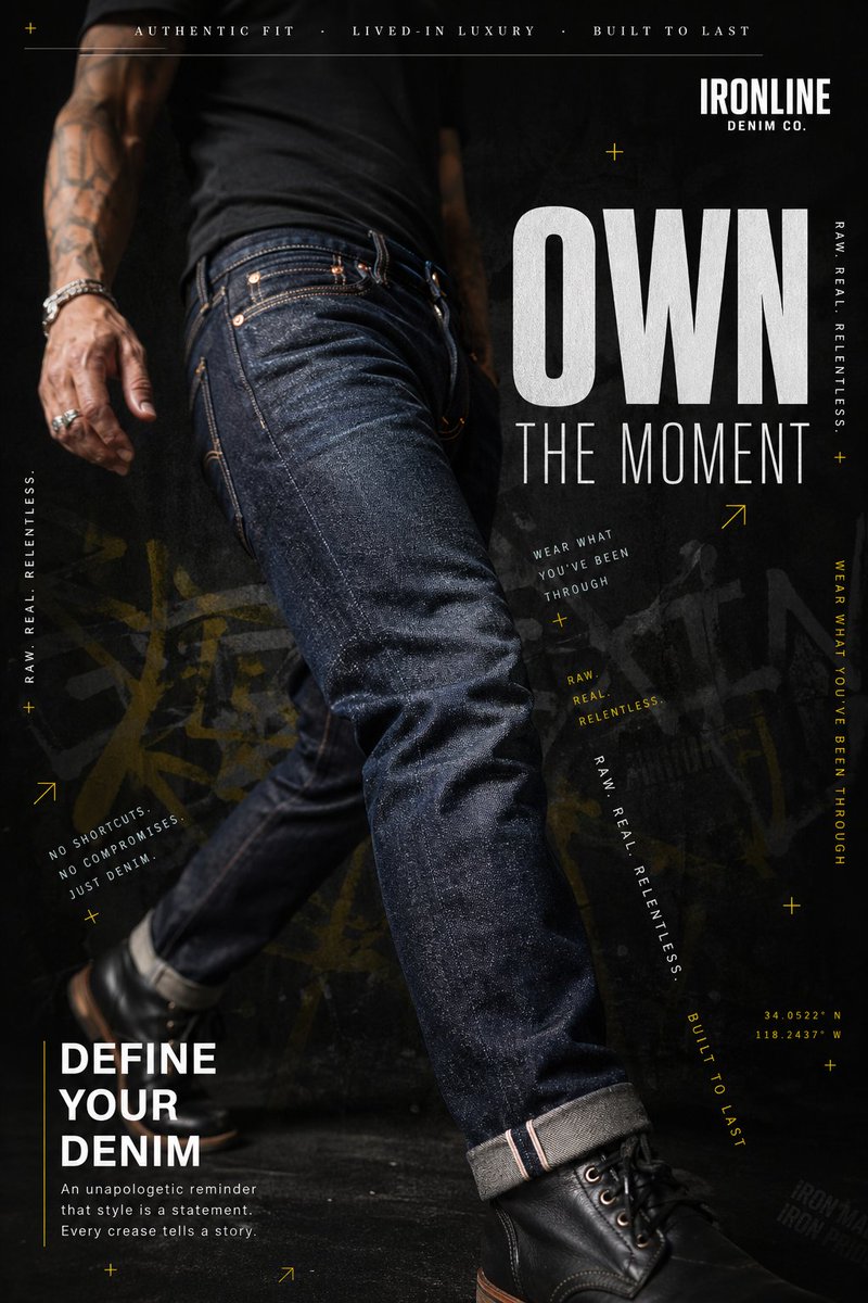 Premium Denim Editorial Advertisement - GPT Image 2 prompt example