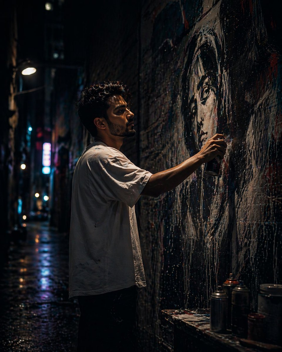 Urban Alley Mural Artist - esempio di prompt GPT Image 2
