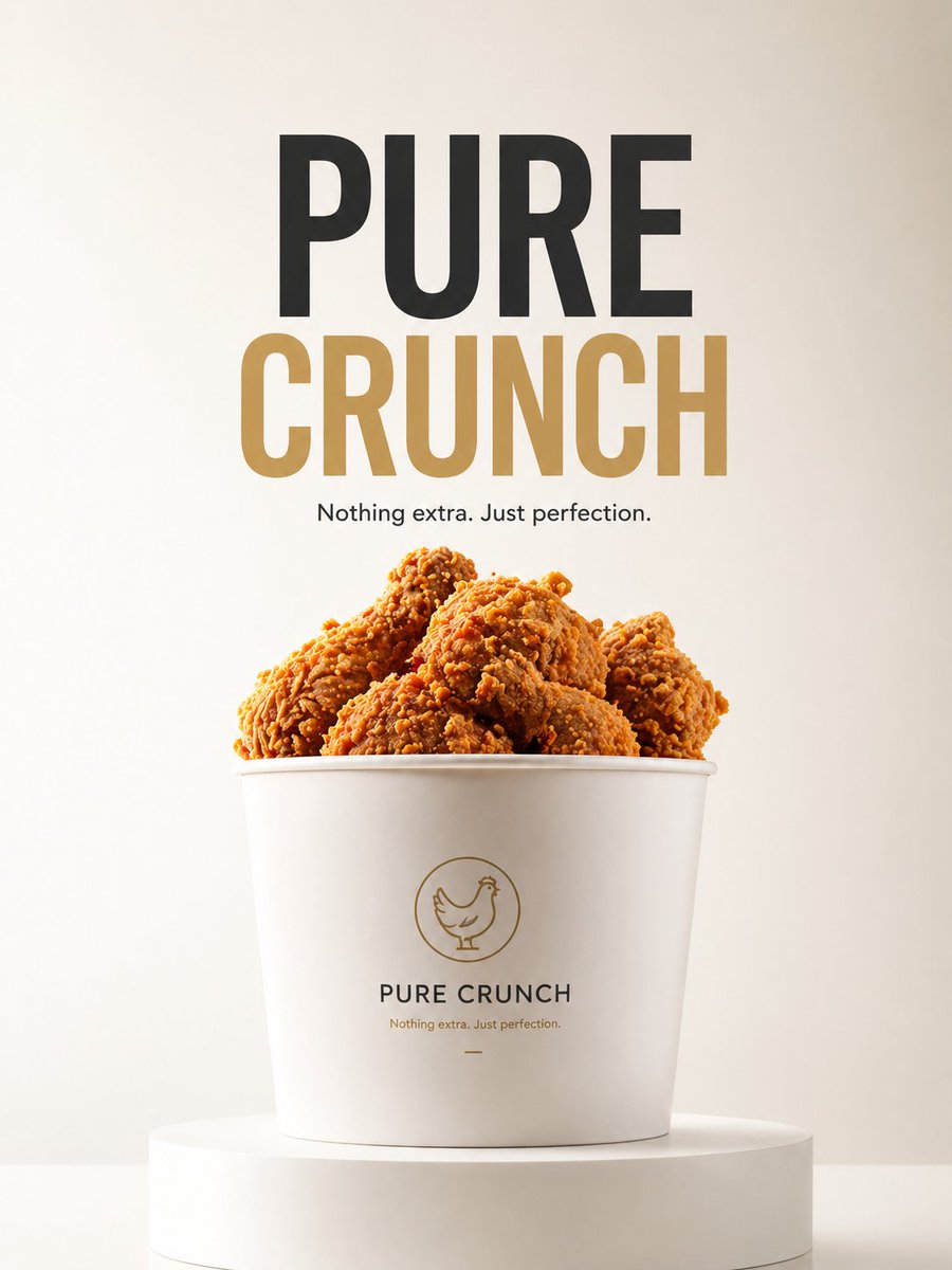 Minimalist Product Ad: PURE CRUNCH - GPT Image 2 prompt example