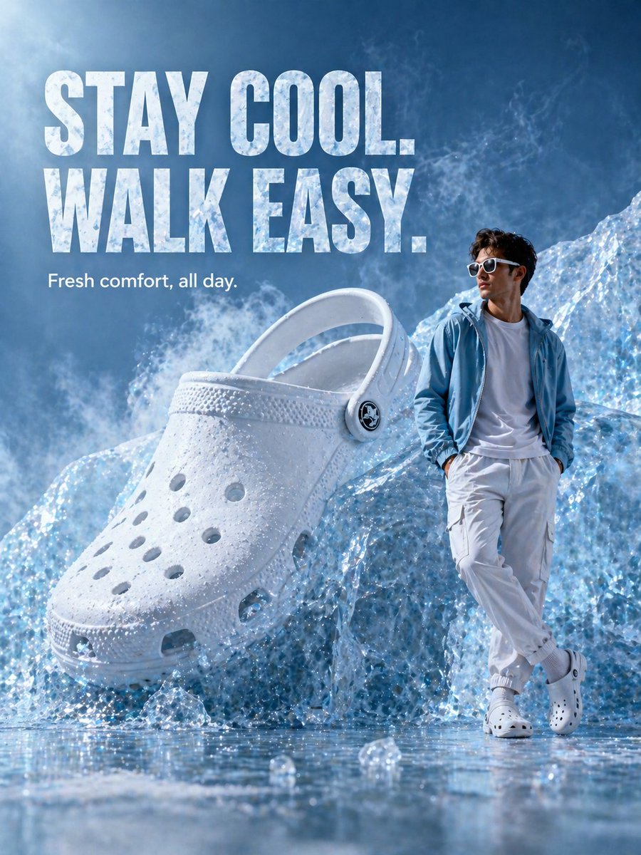 Surreal Giant Clog Advertisement - GPT Image 2 prompt example