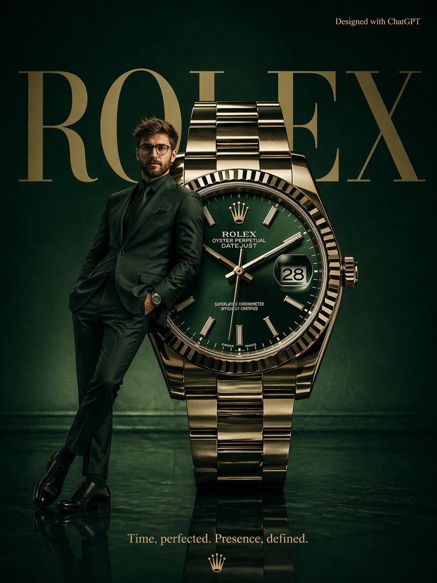 Surrealist Rolex Advertisement Poster - GPT Image 2 prompt example