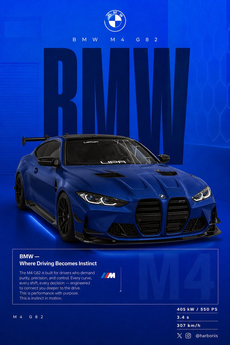 BMW Performance Social Poster - esempio di prompt GPT Image 2