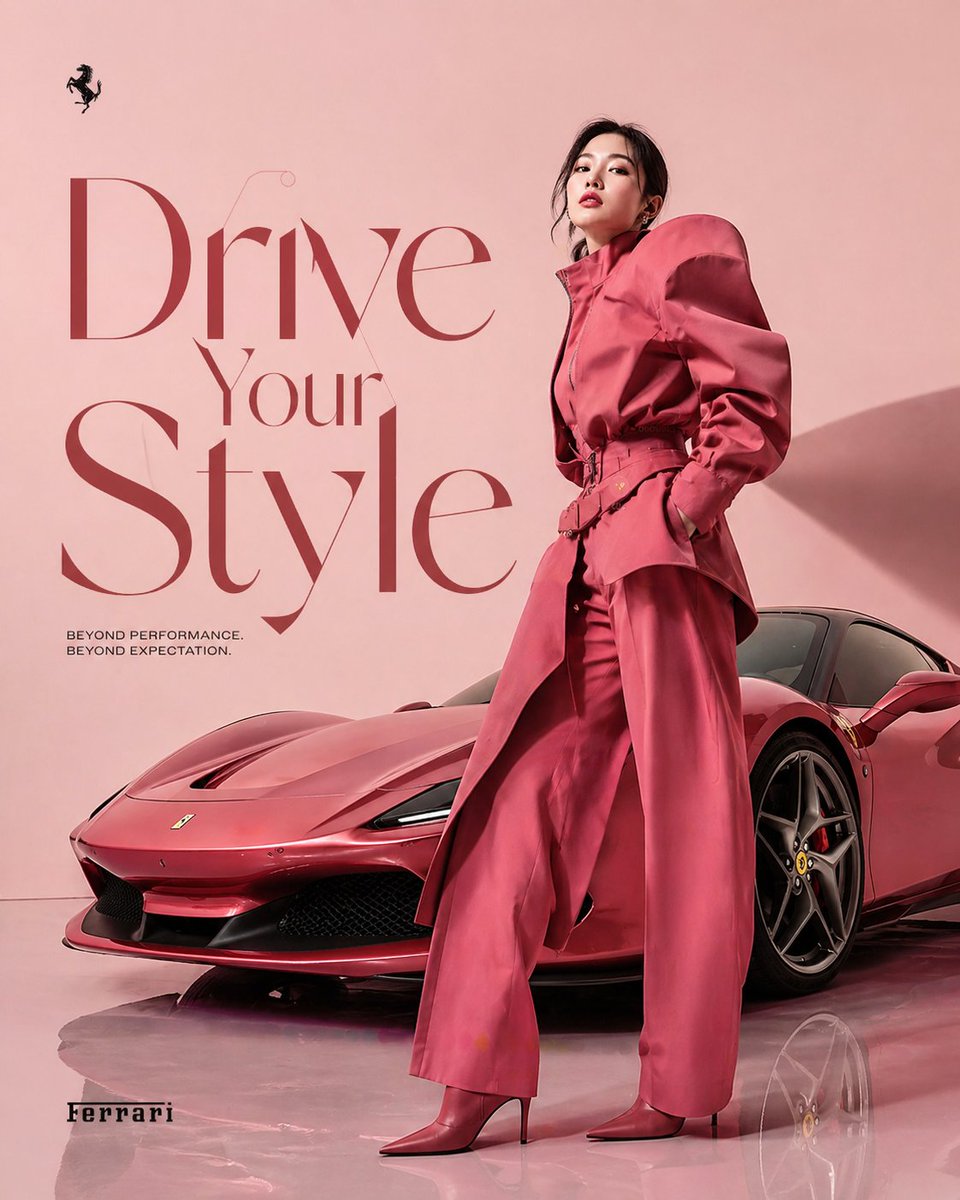 Korean Model and Luxury Car Advertisement - GPT Image 2 prompt example