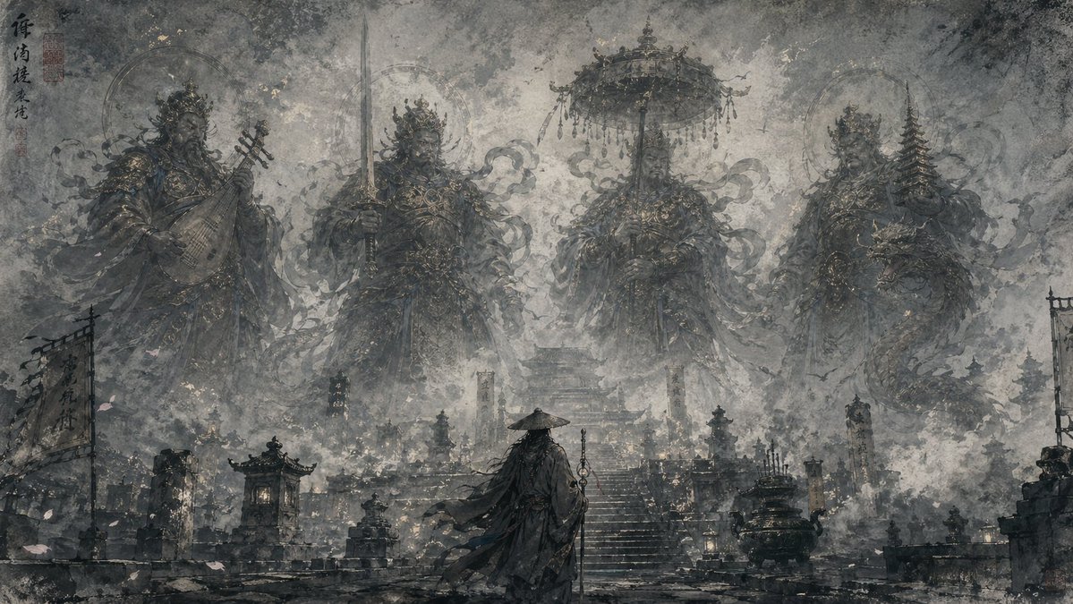 Eastern Ink Fantasy Illustration - GPT Image 2 prompt example