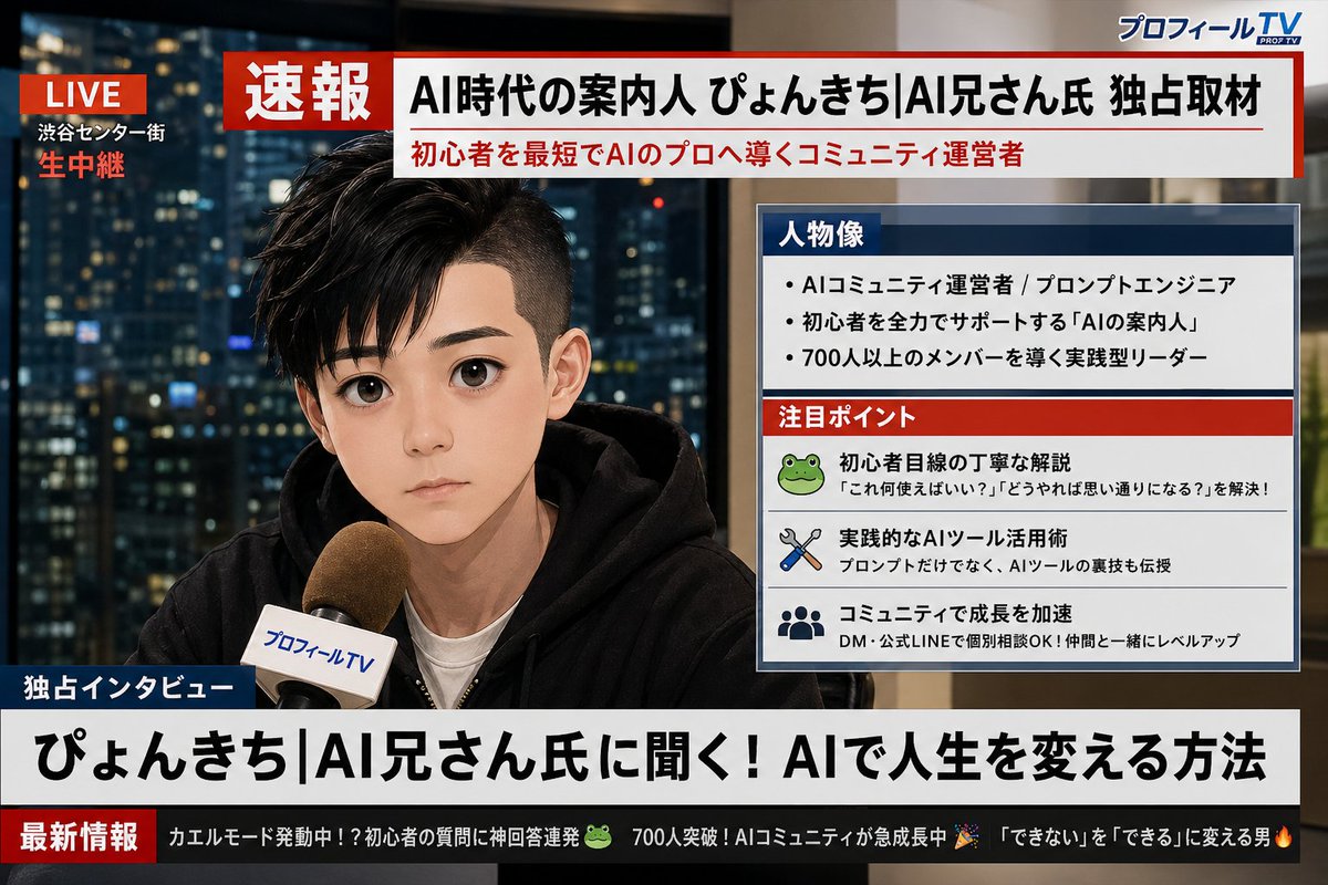 Social Media Profile News Broadcast Transformation - GPT Image 2 prompt example