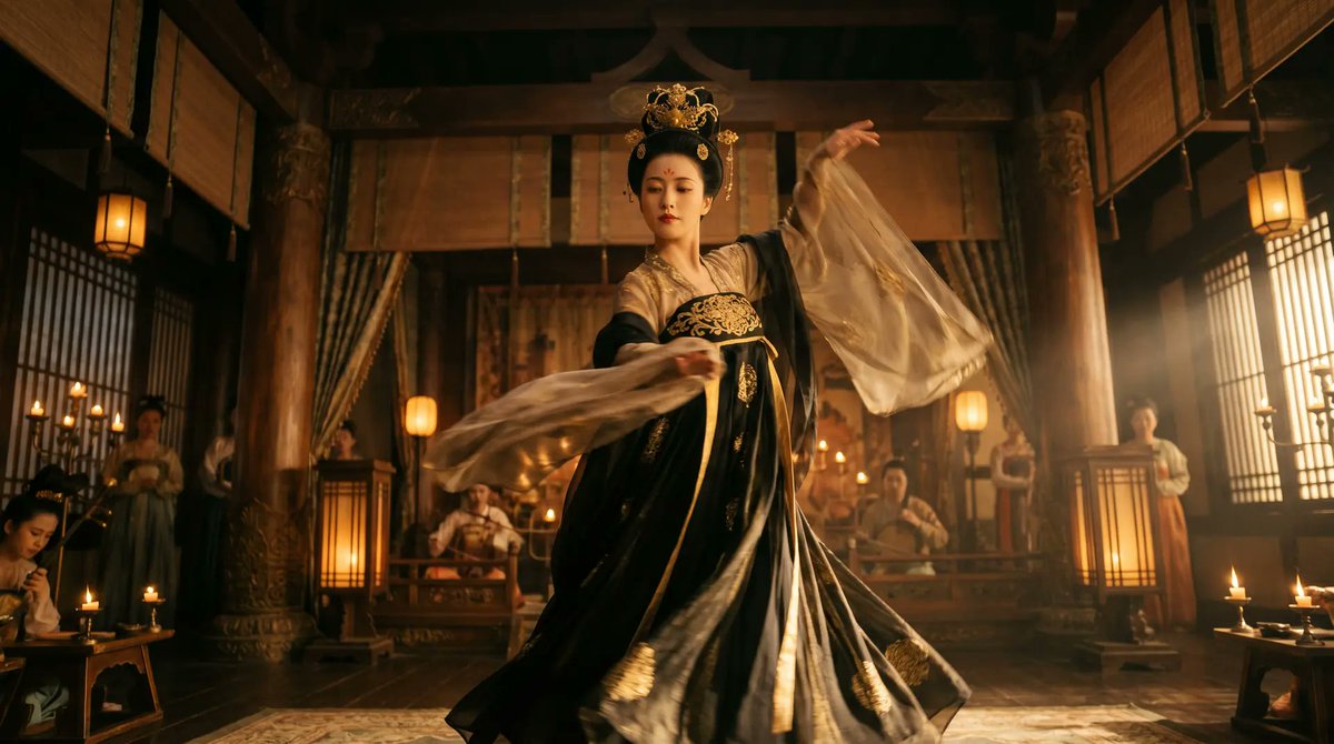 Cinematic Tang Court Dancer at Night - GPT Image 2 prompt example