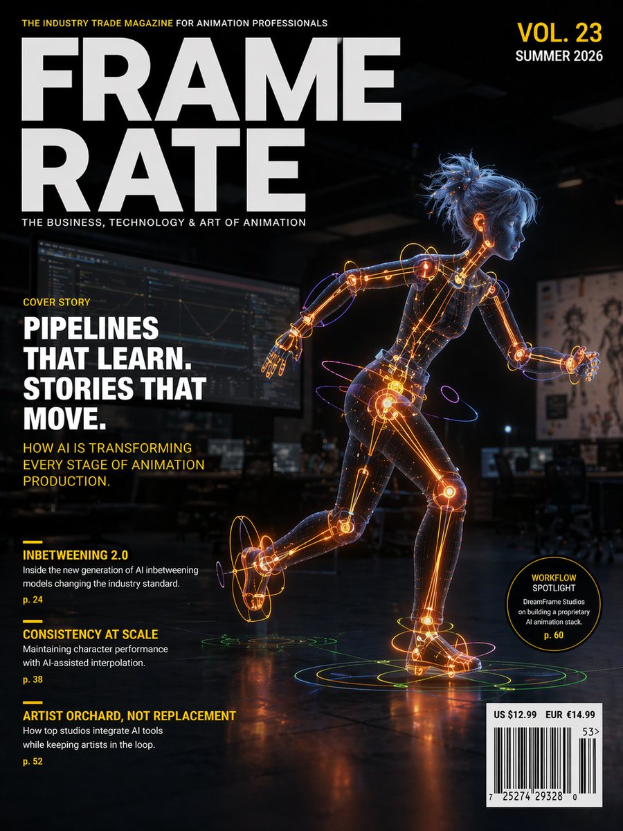 Futuristic Animation Trade Magazine Cover - GPT Image 2 prompt example