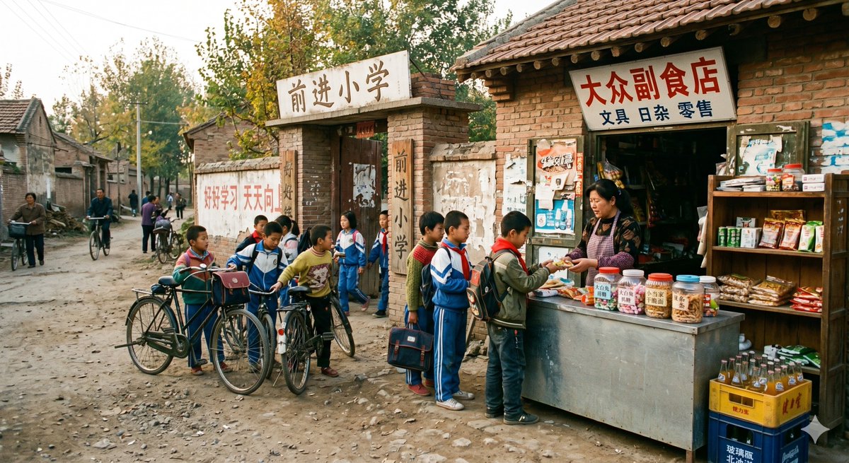 1998 Rural School Gate Shop Photo - esempio di prompt GPT Image 2