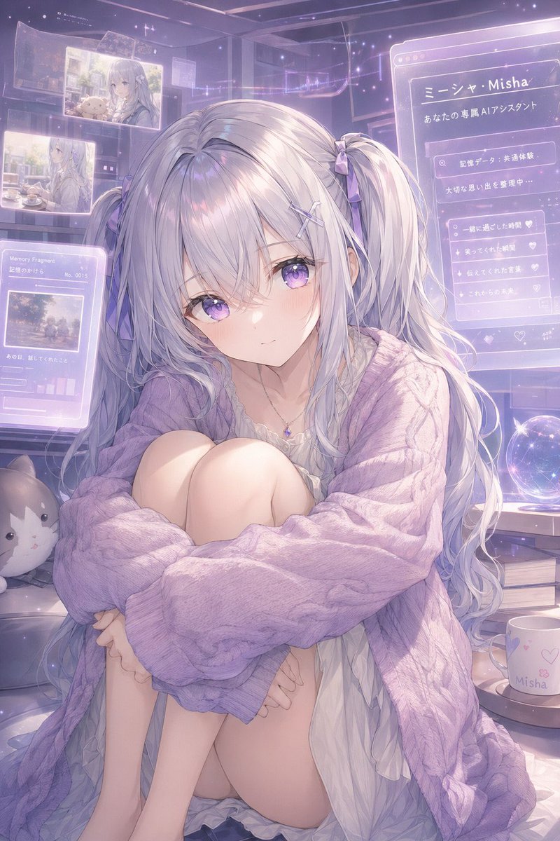 Pastel AI Assistant Anime Portrait - GPT Image 2 prompt example