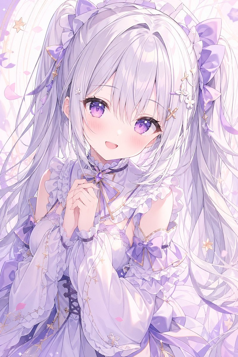 Pastel Lavender Anime Girl Portrait - GPT Image 2 prompt example