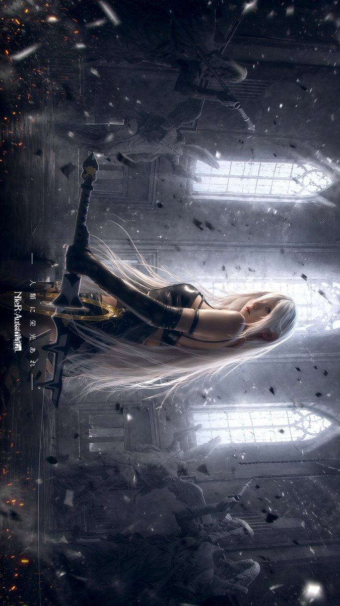 Gothic Android Warrior Cathedral Key Art - GPT Image 2 Prompt-Beispiel