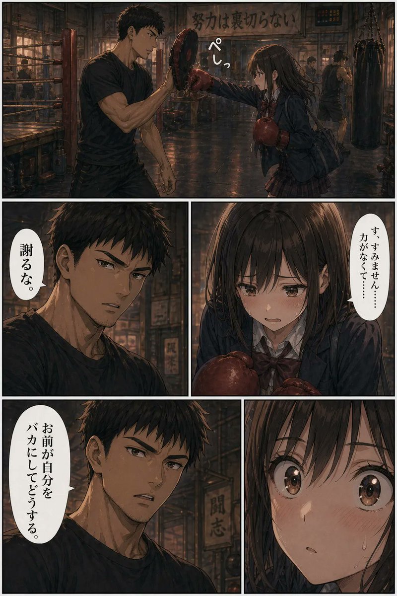 Boxing Gym Manga Page - GPT Image 2 prompt example