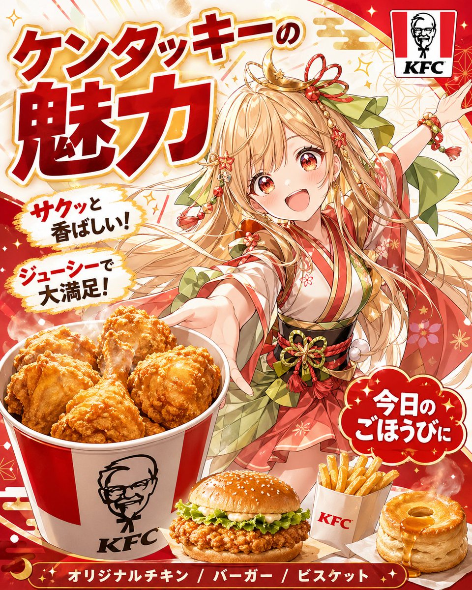 Anime KFC Princess Promo Poster - GPT Image 2 prompt example