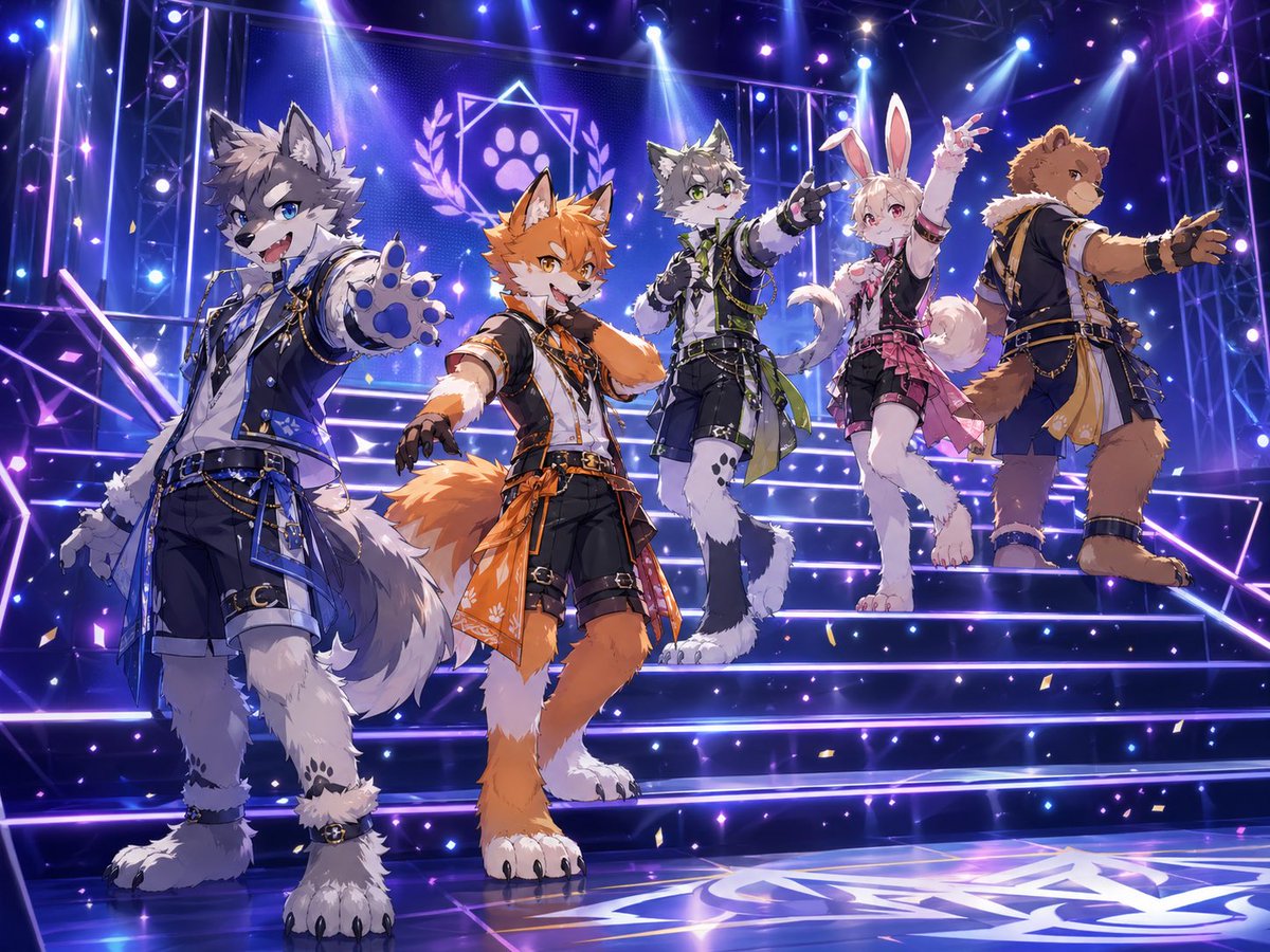 Anthro Idol Group Concert Poster - esempio di prompt GPT Image 2