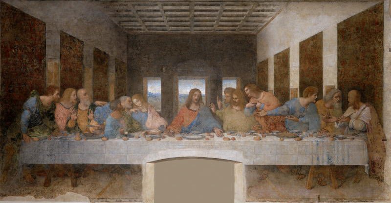Clean Photo of The Last Supper Fresco - GPT Image 2 prompt example