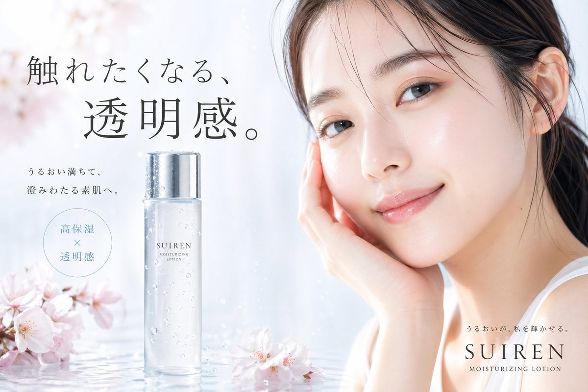 Japanese Skincare Lotion Ad - GPT Image 2 prompt example