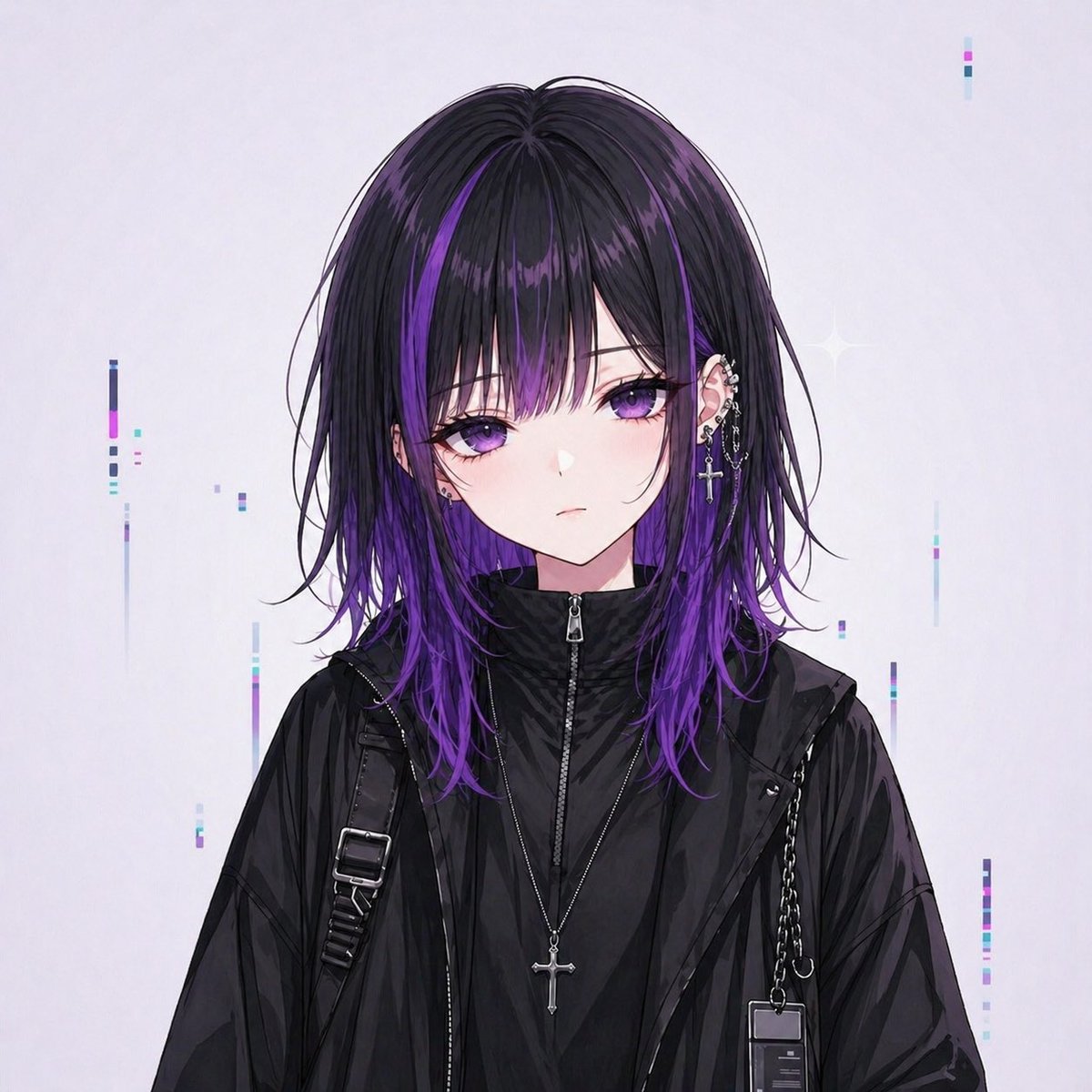 Goth Streetwear Anime Icon Portrait - GPT Image 2 prompt example