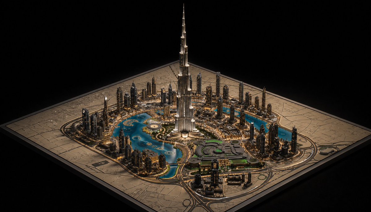 Luxury Miniature Dubai City Model - GPT Image 2 Prompt-Beispiel