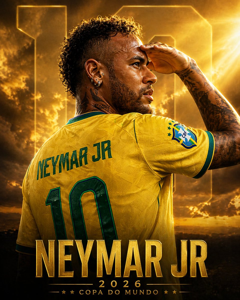 Golden Neymar World Cup Poster - GPT Image 2 prompt example
