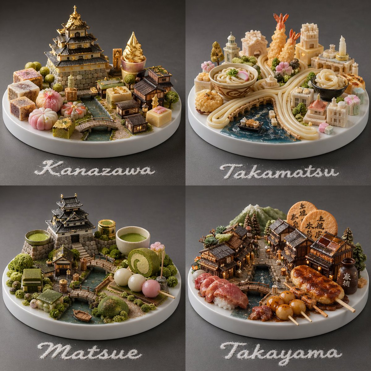 Food-Based Micro-Cities Visualization - GPT Image 2 prompt example