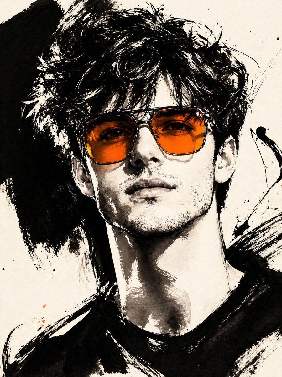 Gestural Ink Fashion Illustration - GPT Image 2 prompt example