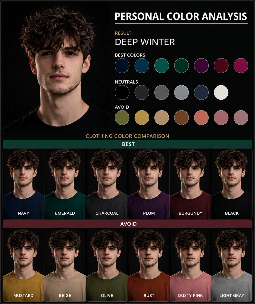 Personal Color Analysis Graphic Generator - GPT Image 2 prompt example