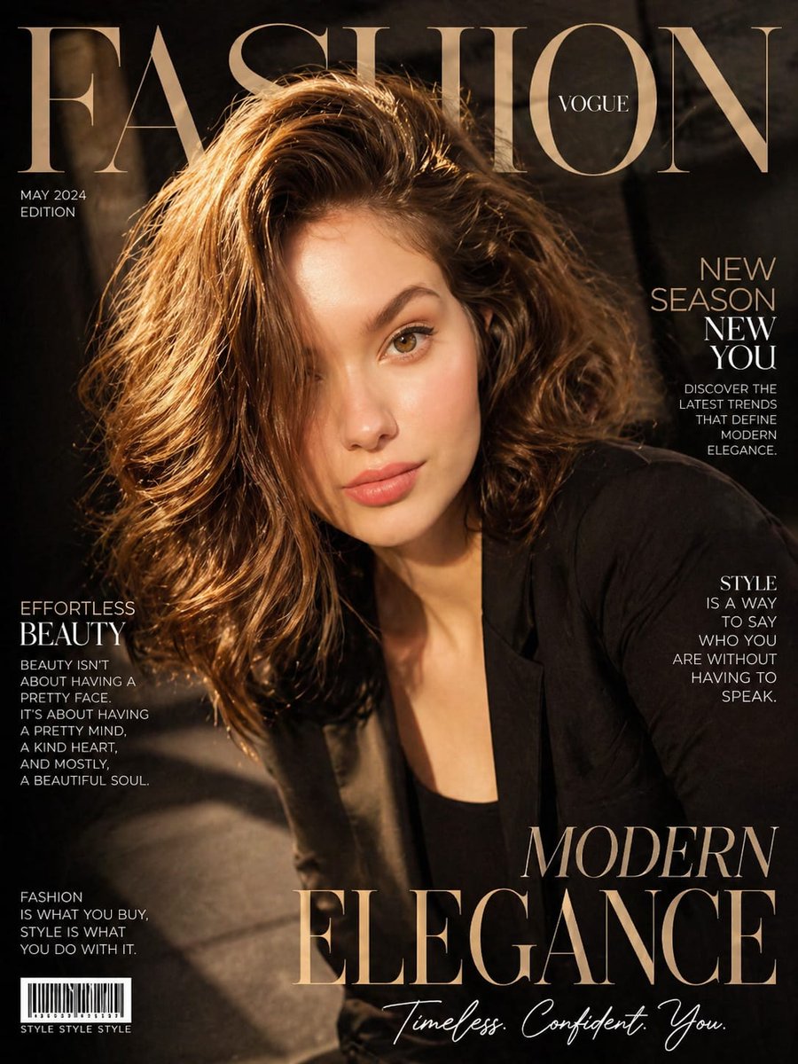 Vogue Style Fashion Magazine Cover - esempio di prompt GPT Image 2