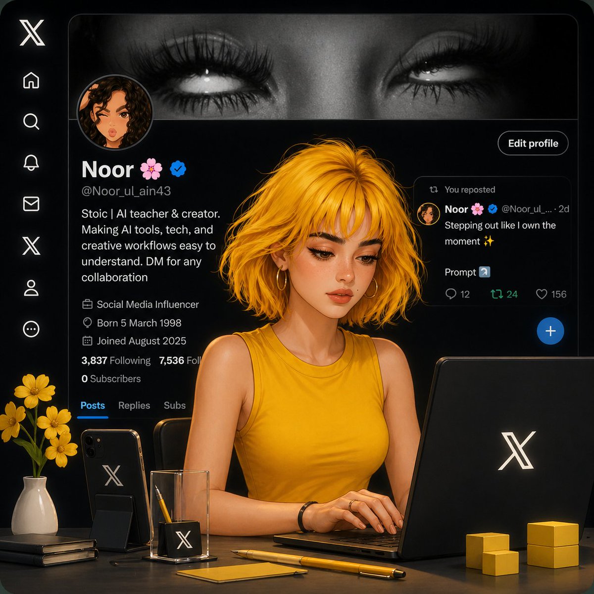 Aesthetic Creator Workspace - GPT Image 2 prompt example