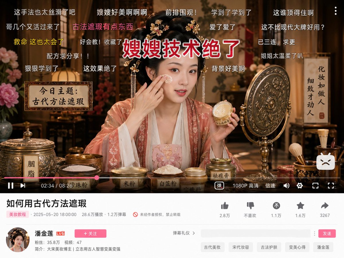 Anachronistic Beauty Tutorial - GPT Image 2 prompt example