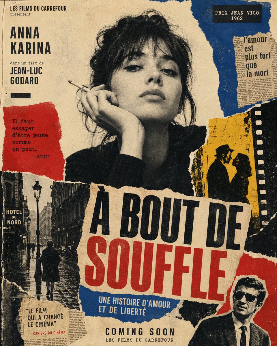 French New Wave Torn Poster Collage - GPT Image 2 prompt example