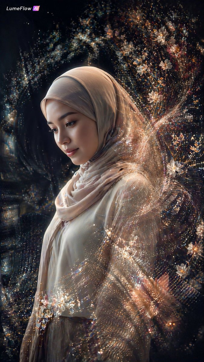 Ethereal Hijab Portrait in Golden Light - GPT Image 2 Prompt-Beispiel