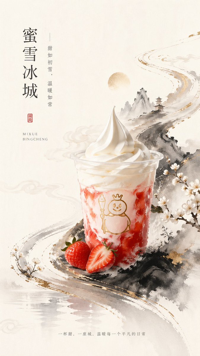 New Chinese Style Ice Cream Drink Poster - esempio di prompt GPT Image 2