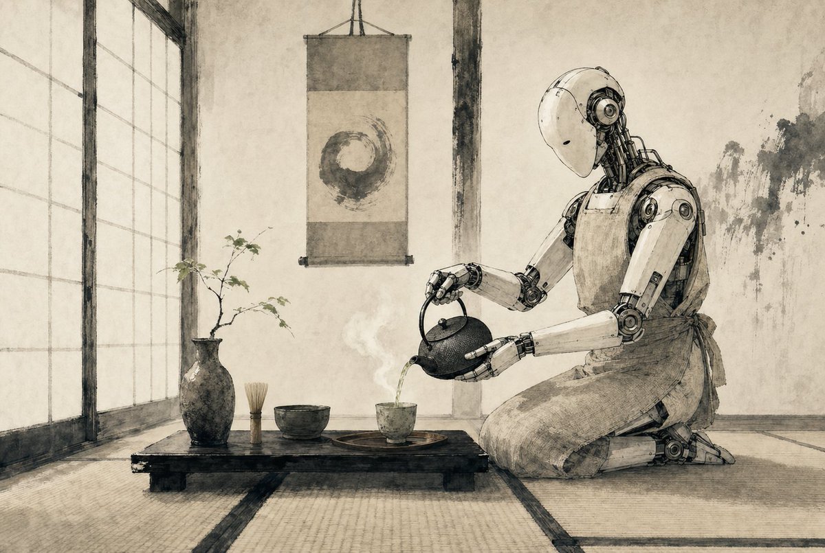 Zen Tea Ceremony Robot - esempio di prompt GPT Image 2