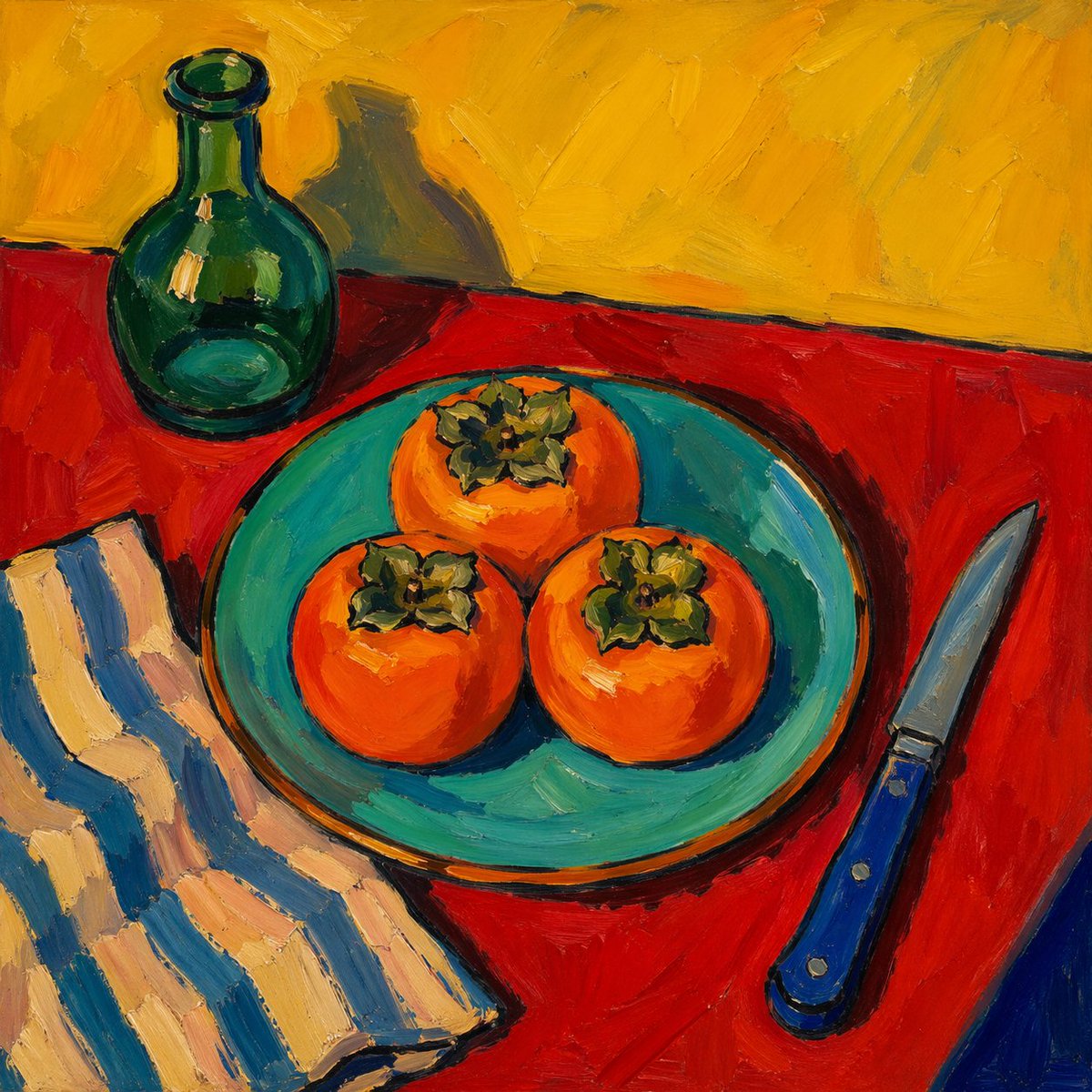 Fauvist Persimmon Still Life - esempio di prompt GPT Image 2